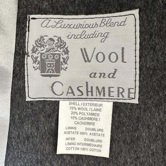 Women's Grey Paul Brodie Wool and Cashmere Coat - Picture 5 of 8